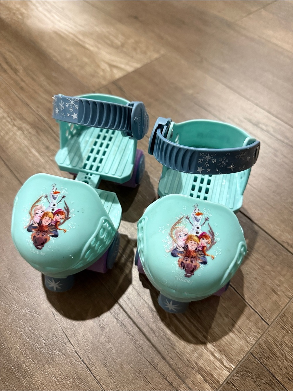 Disney Frozen Mint and Navy Kids Adjustable Roller Shoes
